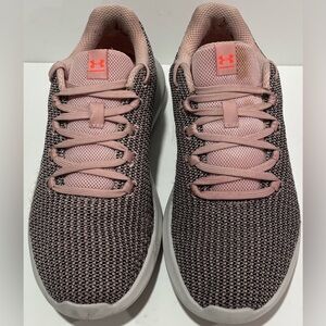 Under Armour Women’s Pink Knit Running Sneakers Size 9 Athletic Walking Shoe